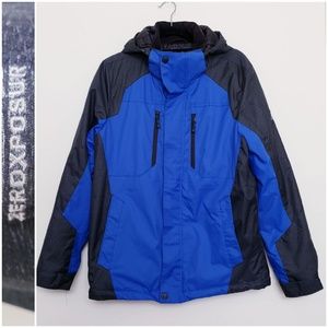 💟💖ZEROXPOSUR men's blue & gray midweight coat *Medium *excellent condition